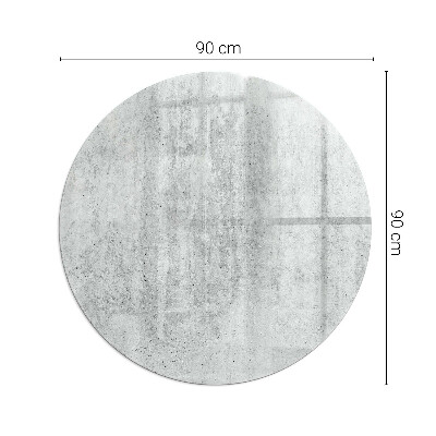 Placă de sticlă rotundă șemineu Structură din beton brut