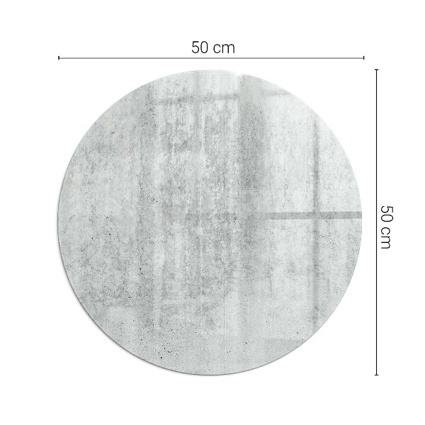 Placă de sticlă rotundă șemineu Structură din beton brut