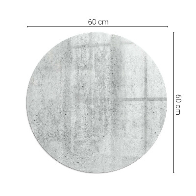 Placă de sticlă rotundă șemineu Structură din beton brut
