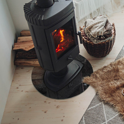 Sticlă rotundă sub sobă Modelul structurii de piatră