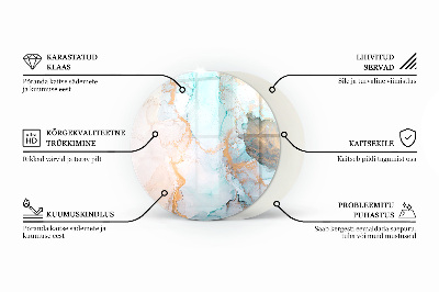 Placă rotundă din sticlă pentru șemineu Model de forme tridimensionale