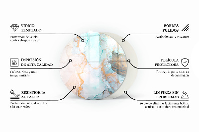 Placă rotundă din sticlă pentru șemineu Model de forme tridimensionale