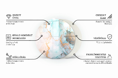 Placă rotundă din sticlă pentru șemineu Model de forme tridimensionale