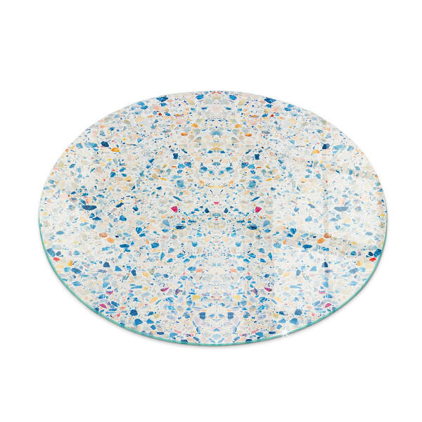 Sticlă rotundă sub sobă Motiv textură abstractă