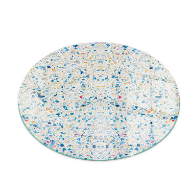 Sticlă rotundă sub sobă Motiv textură abstractă