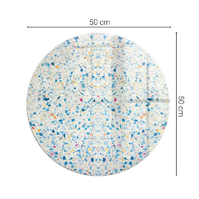 Sticlă rotundă sub sobă Motiv textură abstractă