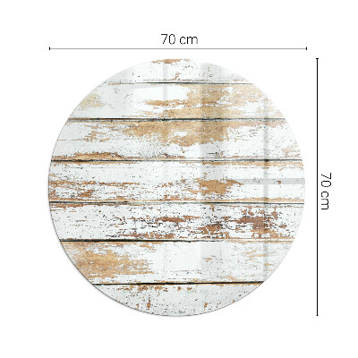 Placă de sticlă rotundă șemineu Placă de lemn ruginită