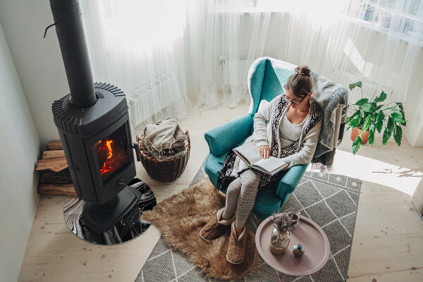 Placă de sticlă rotundă șemineu Modele abstracte ondulate și liniare