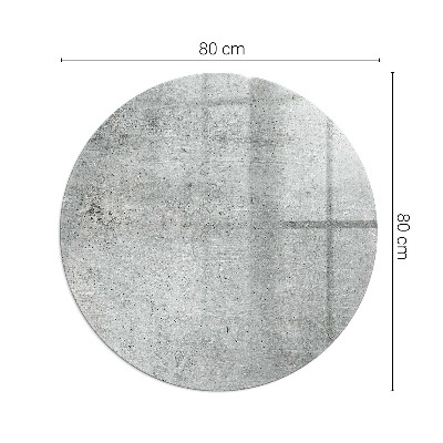 Placă rotundă din sticlă pentru șemineu Beton brut în stil minimalist