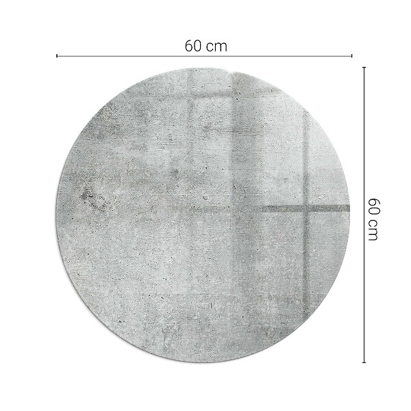 Placă rotundă din sticlă pentru șemineu Beton brut în stil minimalist