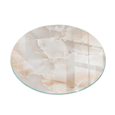Sticlă rotundă sub sobă Motiv organic din piatră