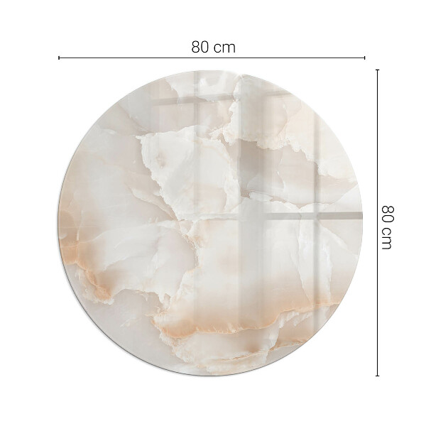 Sticlă rotundă sub sobă Motiv organic din piatră