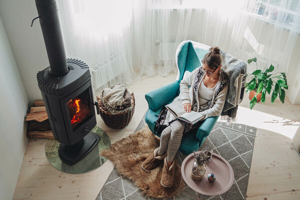 Placă rotundă din sticlă pentru șemineu Frunze tropicale pe fundal