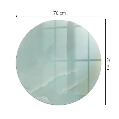 Placă de sticlă rotundă șemineu Motiv de marmură în tonuri subtile