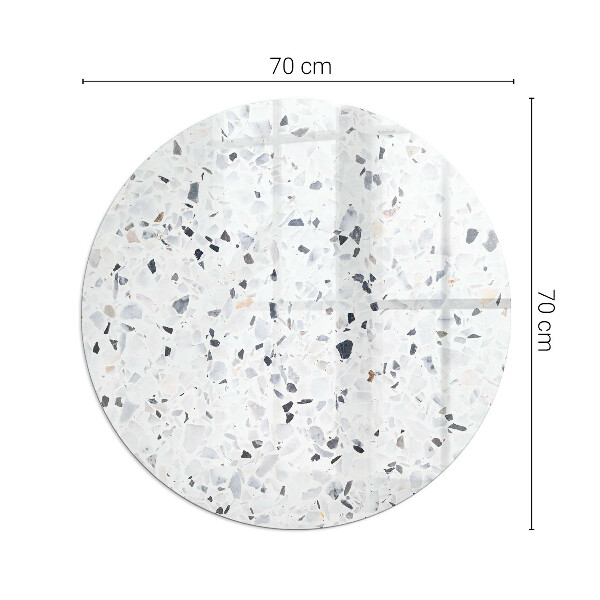 Placă de sticlă rotundă șemineu Model de piatră cu accente mici