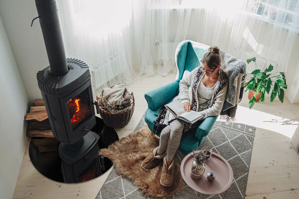 Placă de sticlă rotundă șemineu Culoare Negru