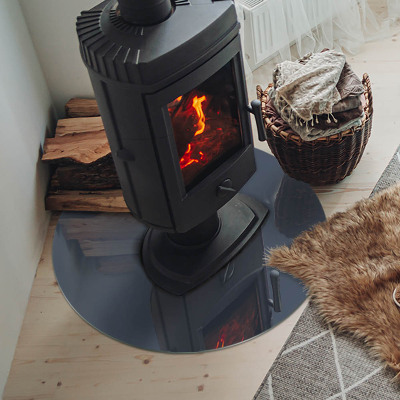 Sticlă rotundă sub sobă Culoare: Albastru închis