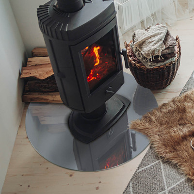 Sticlă rotundă sub sobă Culoare Gri