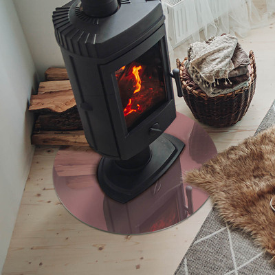 Placă de sticlă rotundă șemineu Culoare roz