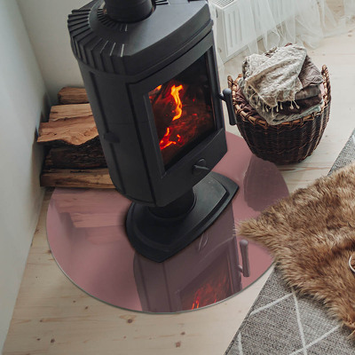 Placă de sticlă rotundă șemineu Culoare roz