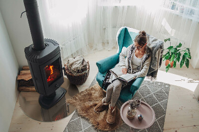 Sticlă rotundă sub sobă Culoare Maro