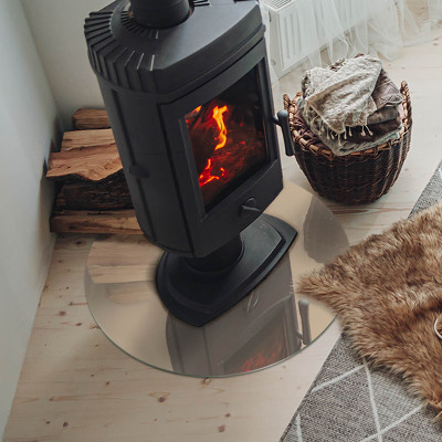 Sticlă rotundă sub sobă Culoare bej