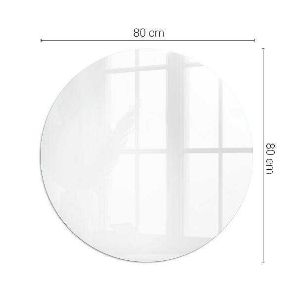 Placă rotundă din sticlă pentru șemineu Culoare Alb
