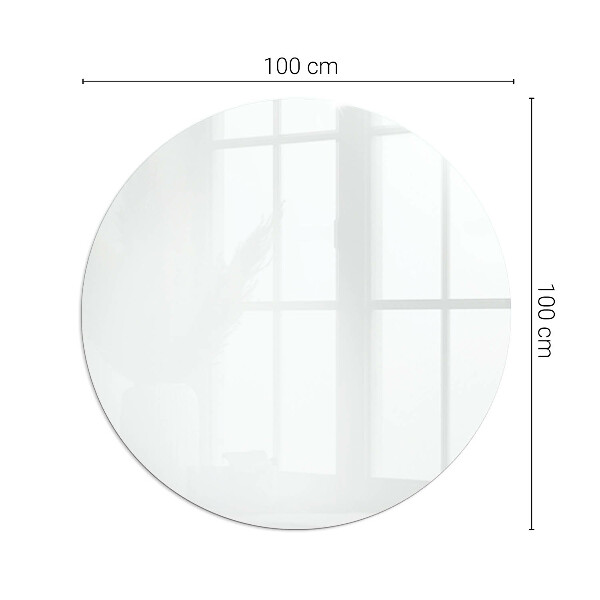 Placă rotundă din sticlă pentru șemineu Culoare Alb