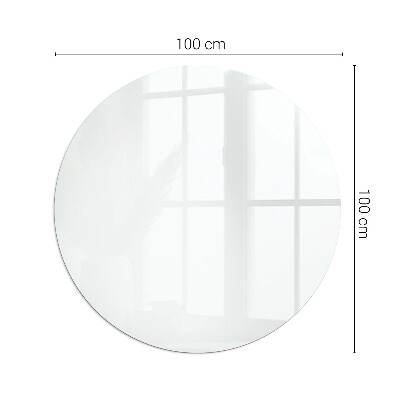 Placă rotundă din sticlă pentru șemineu Culoare Alb