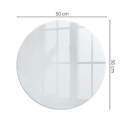 Placă rotundă din sticlă pentru șemineu Culoare Alb