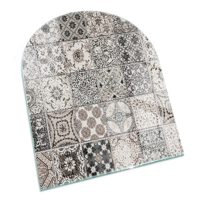 Placă de sticlă semiovală șemineu Modele decorative cu plăci