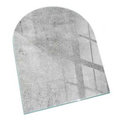 Sticlă semiovală sub sobă Model de beton brut
