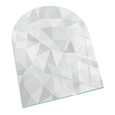 Placă semiovală din sticlă pentru șemineu Abstracție geometrică în forme