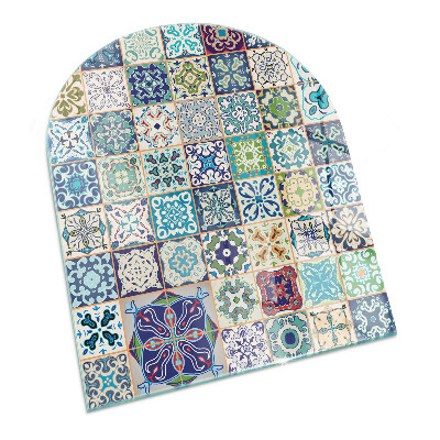 Placă de sticlă semiovală șemineu Modele decorative mozaicate