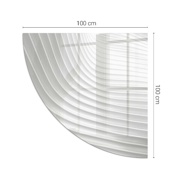 Sticlă semiovală sub sobă Valuri de forme subtile