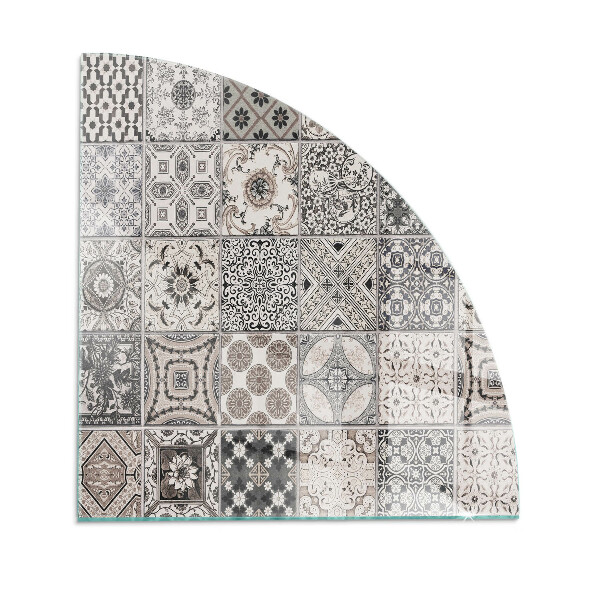 Placă de sticlă semiovală șemineu Modele decorative cu plăci