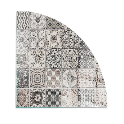 Placă de sticlă semiovală șemineu Modele decorative cu plăci