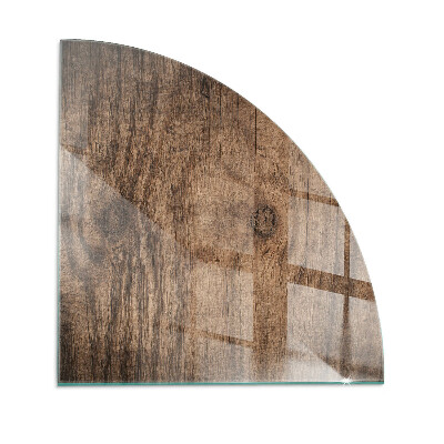 Placă de sticlă semiovală șemineu Model de lemn de pin