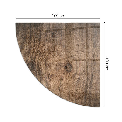 Placă de sticlă semiovală șemineu Model de lemn de pin