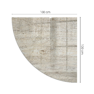 Placă de sticlă semiovală șemineu Model natural de lemn deschis la culoare