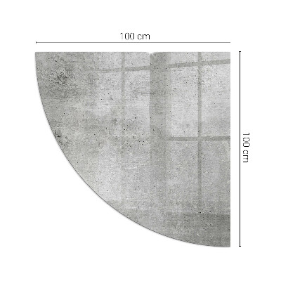 Sticlă semiovală sub sobă Model de beton brut