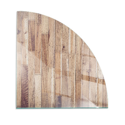 Sticlă semiovală sub sobă Model din lemn într-un aranjament geometric