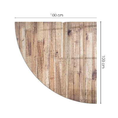 Sticlă semiovală sub sobă Model din lemn într-un aranjament geometric