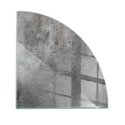 Placă semiovală din sticlă pentru șemineu Model de structură brută
