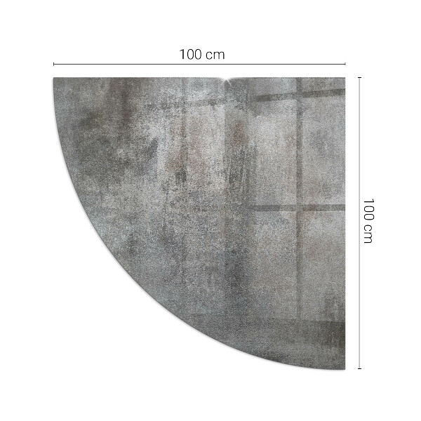 Placă semiovală din sticlă pentru șemineu Model de structură brută