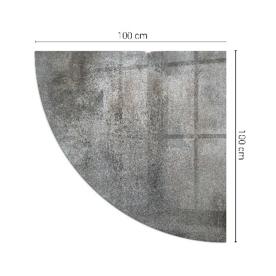 Placă semiovală din sticlă pentru șemineu Model de structură brută