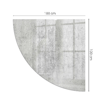 Placă de sticlă semiovală șemineu Structură din beton brut