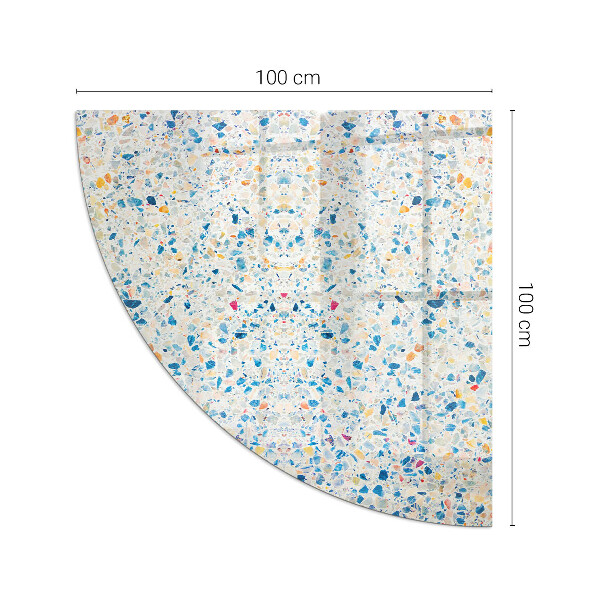 Sticlă semiovală sub sobă Motiv textură abstractă