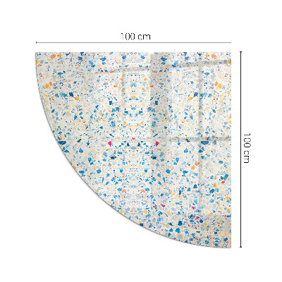 Sticlă semiovală sub sobă Motiv textură abstractă