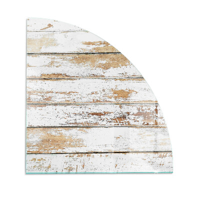 Placă de sticlă semiovală șemineu Placă de lemn ruginită